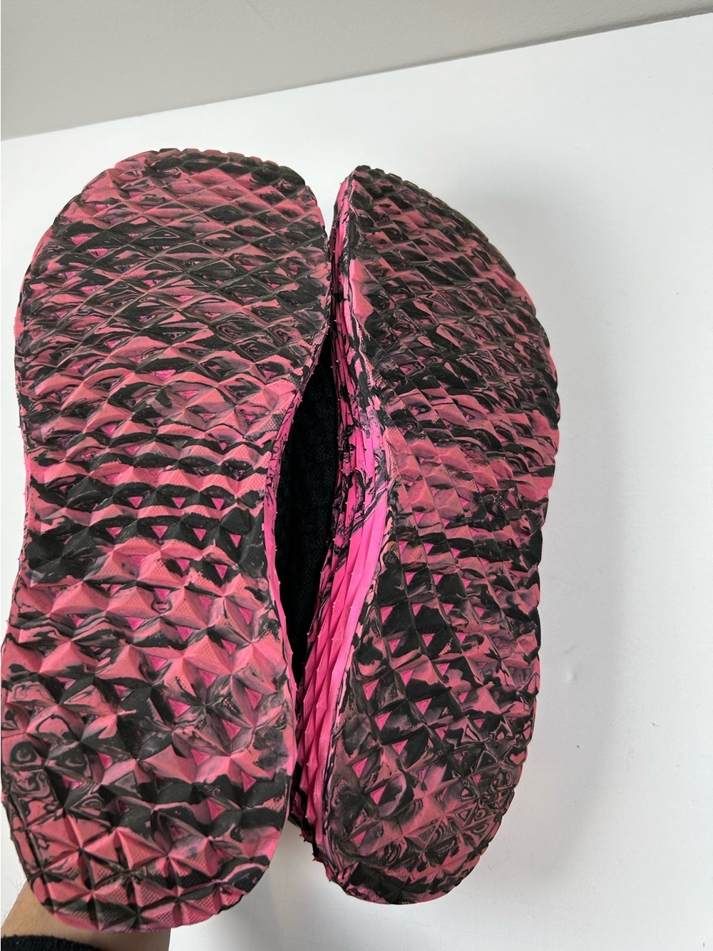 Nobull AllDay Knit Runner Black Knit Athletic Sneakers with Pink Marbled Sole - Picture 7 of 9